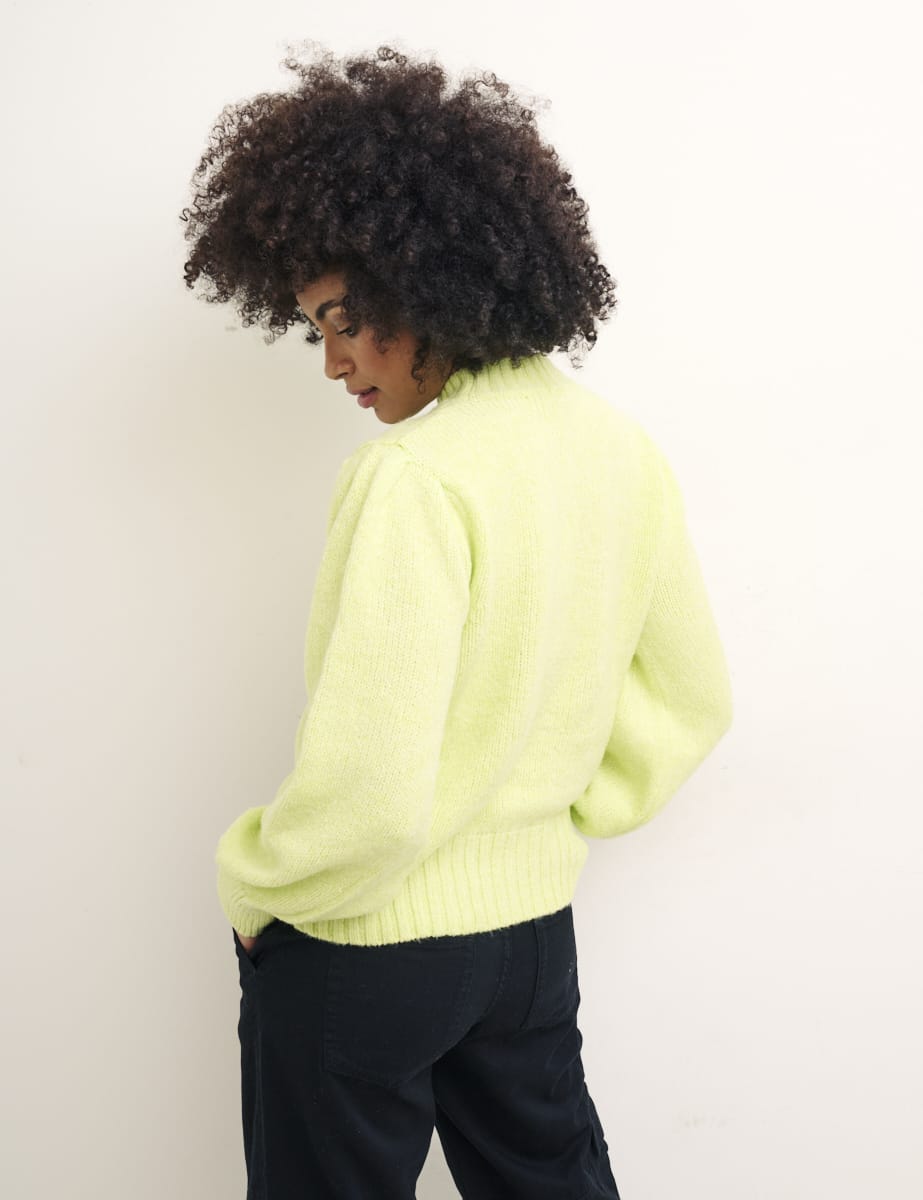 Green Lofty Crew Neck Jumper