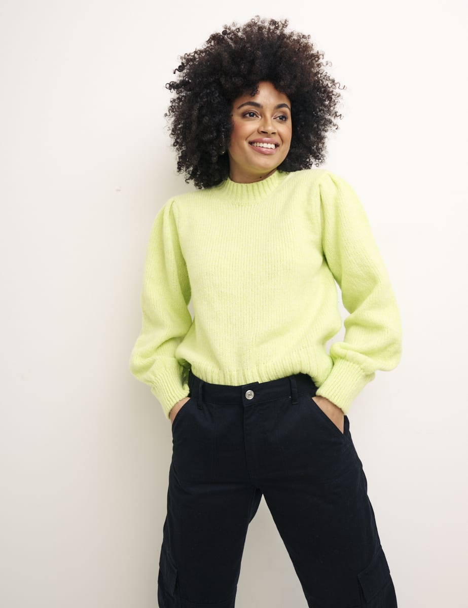 Green Lofty Crew Neck Jumper