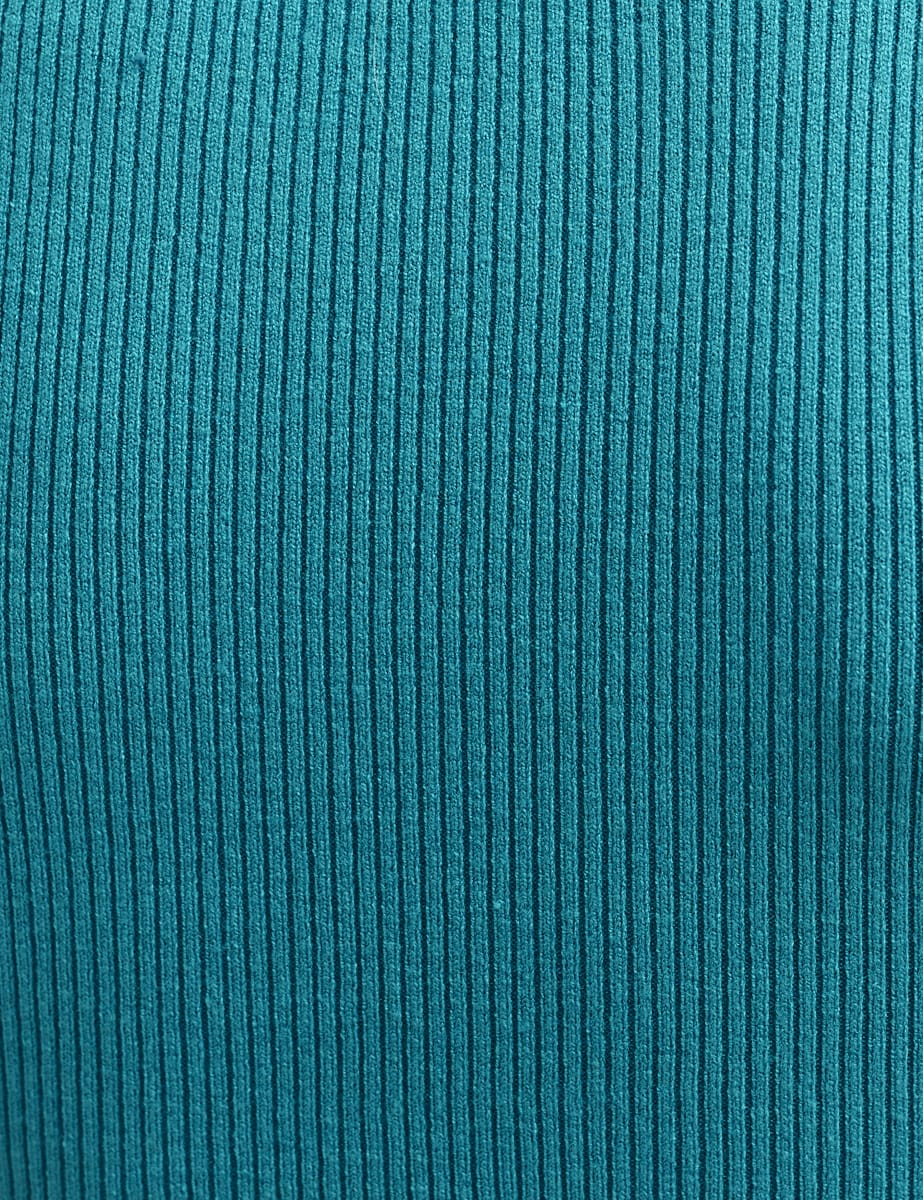 Teal Knitted Rib Vest