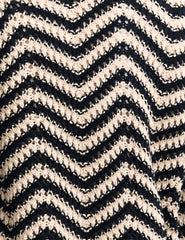 Black & White Crochet Chevron Cardigan
