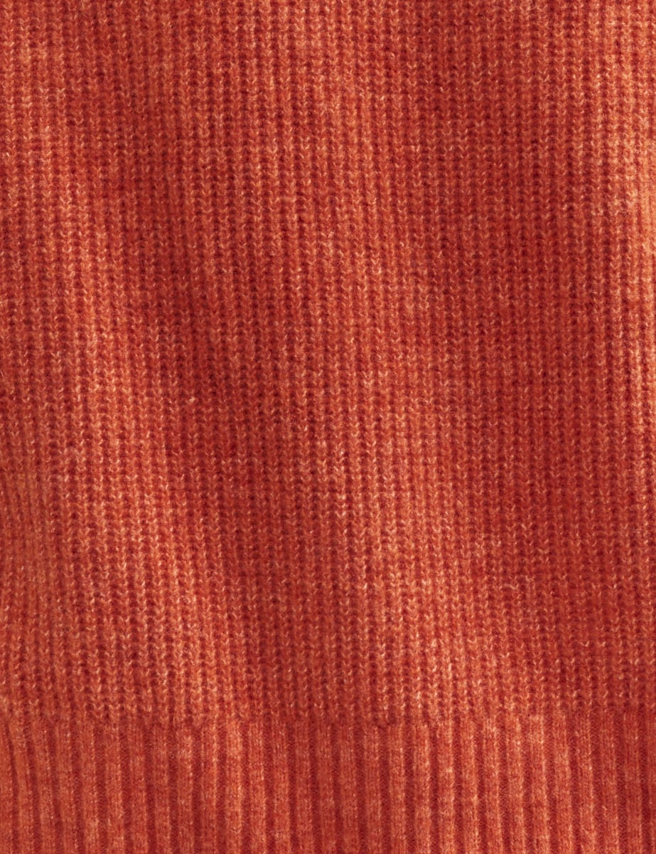 Orange Knitted Roll Neck Oversized Jumper