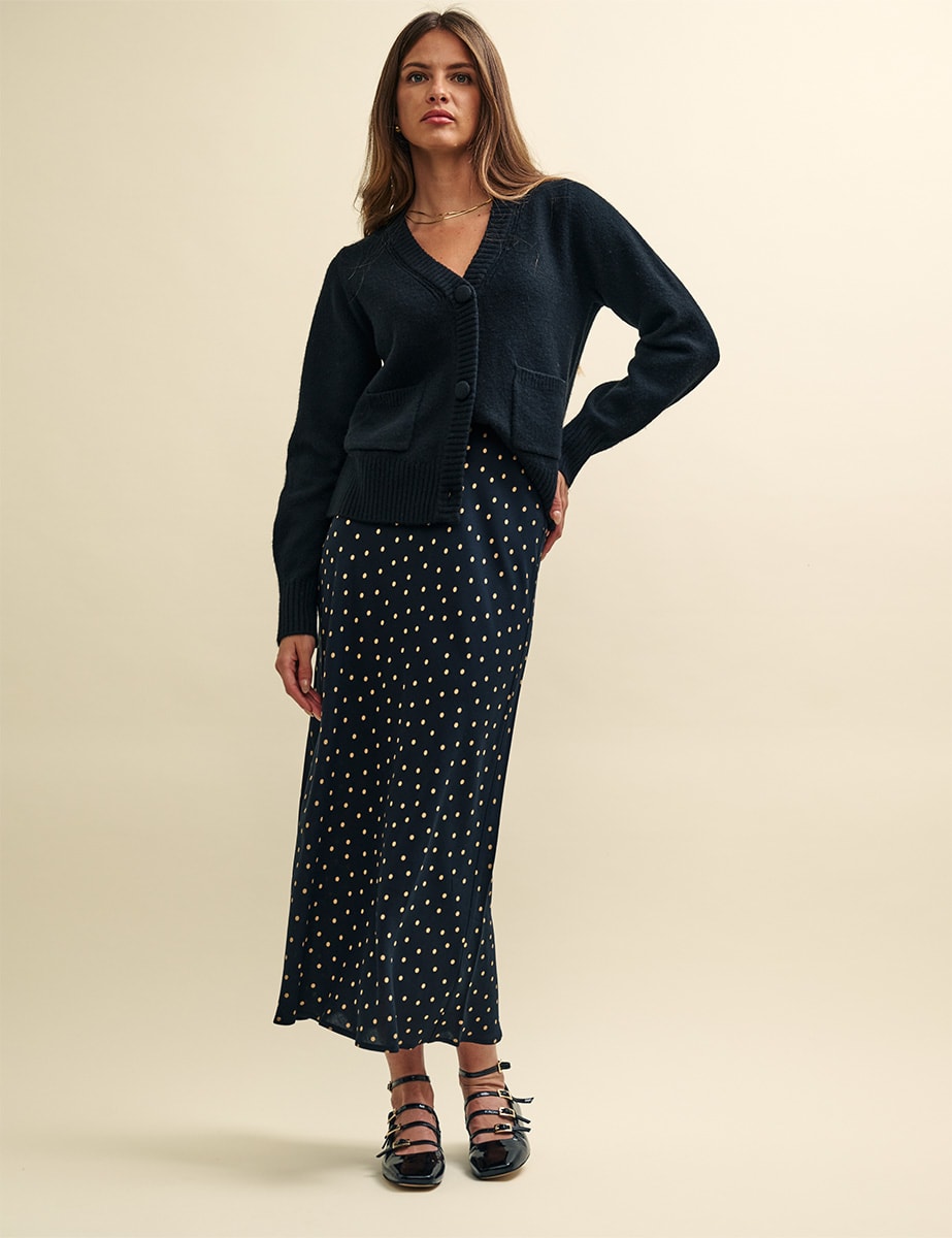 Black Pocket Detail Knitted Cardigan