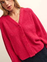 Fearne Cotton Pink Rib Knit V-Neck Cardigan