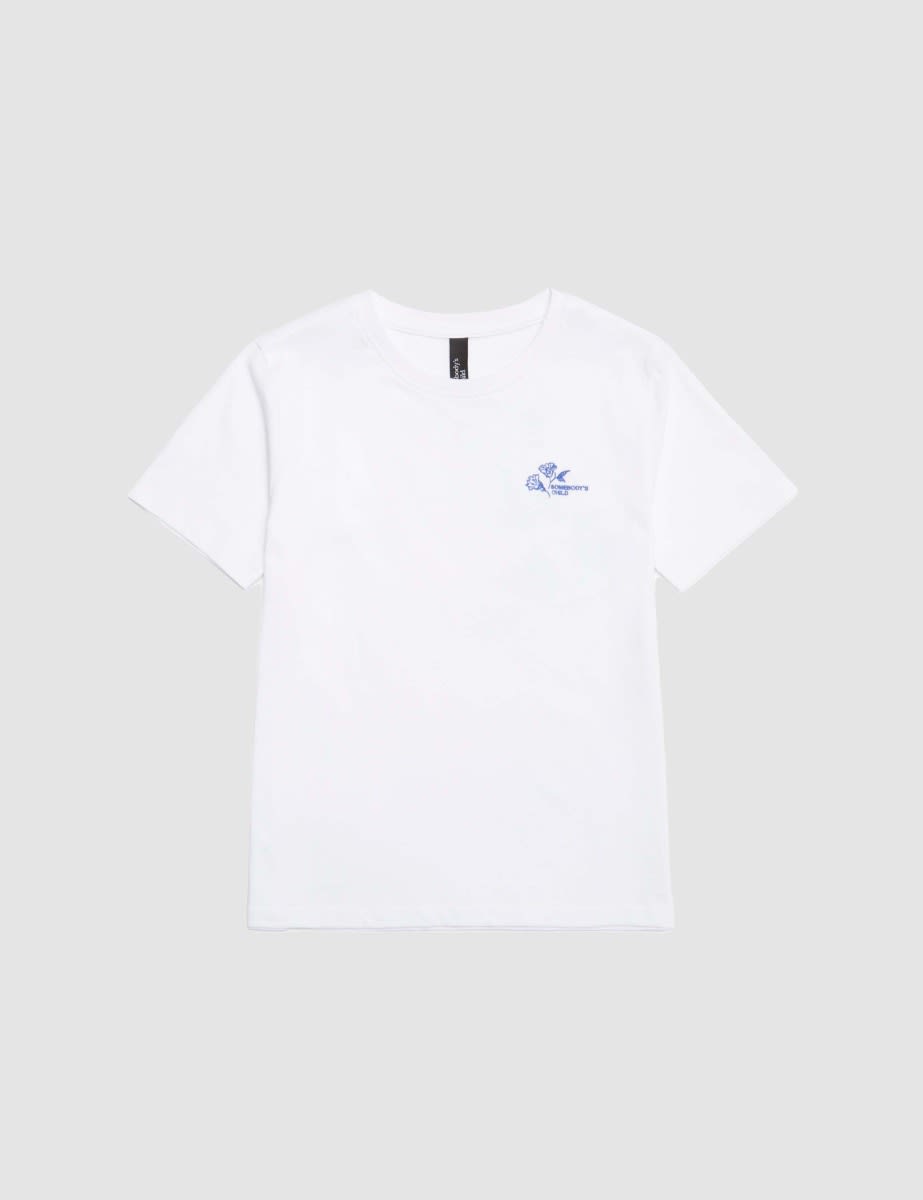 White Somebody's Child Blue Floral T-Shirt
