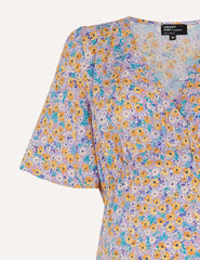 Multi Ditsy Floral Maternity Clementine Smock Wrap Dress