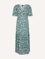 Multi Ditsy Floral Maternity Clementine Smock Wrap Dress