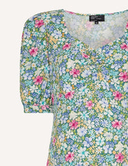 Green Ditsy Floral Maternity Rosie Midi Dress