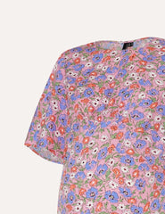 Maternity Pink Floral Eva Midi Dress