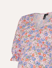 Maternity Pink Floral Delilah Tea Midi Dress