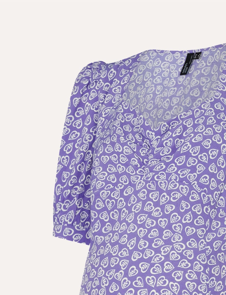 Maternity Purple Heart Print Rosie Midi Dress