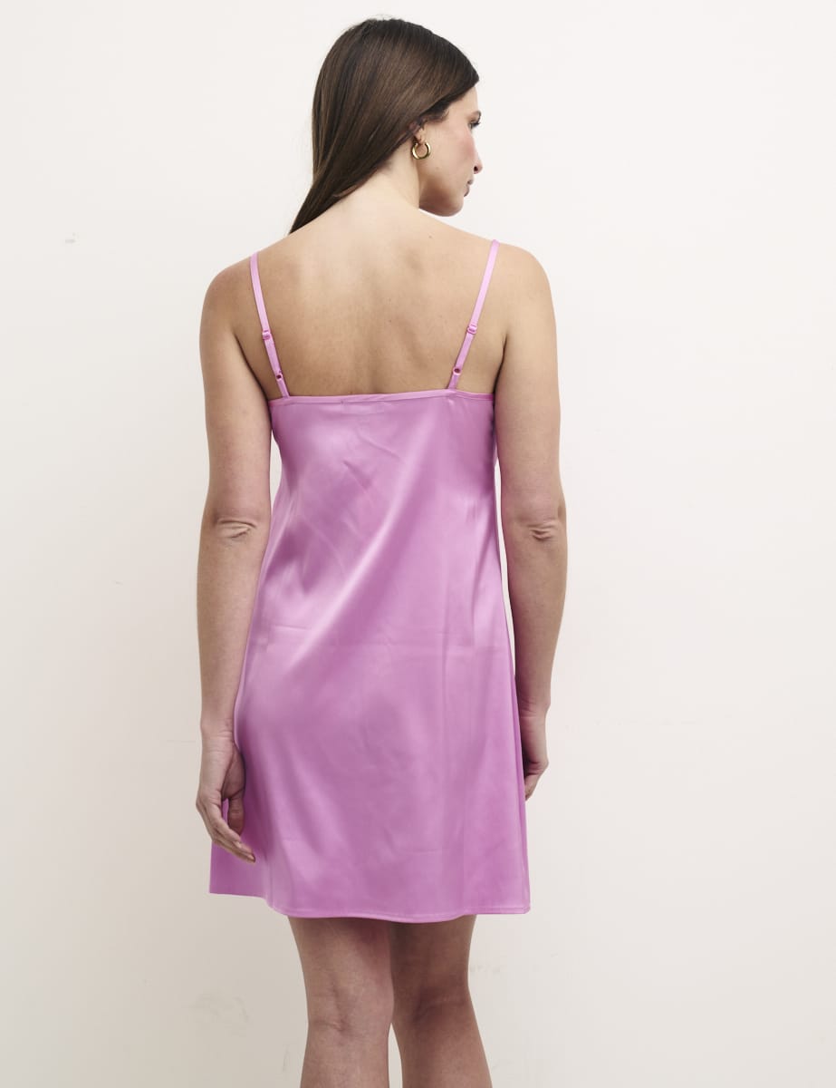 Pink Satin Short Cami Nightdress