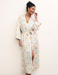 Floral Satin Pyjama Robe