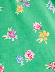 Green Floral Gathered Bust Midi Cami Nightdress