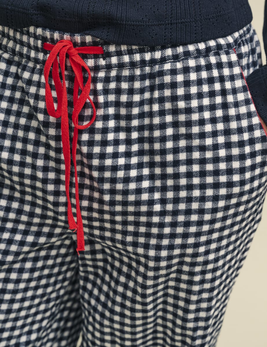 Black Check Pyjama Trousers