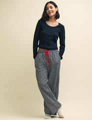 Black Check Pyjama Trousers