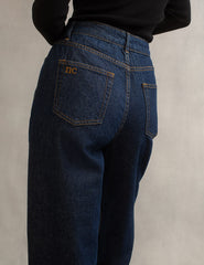 Dark Wash Wide Leg Denim Jeans