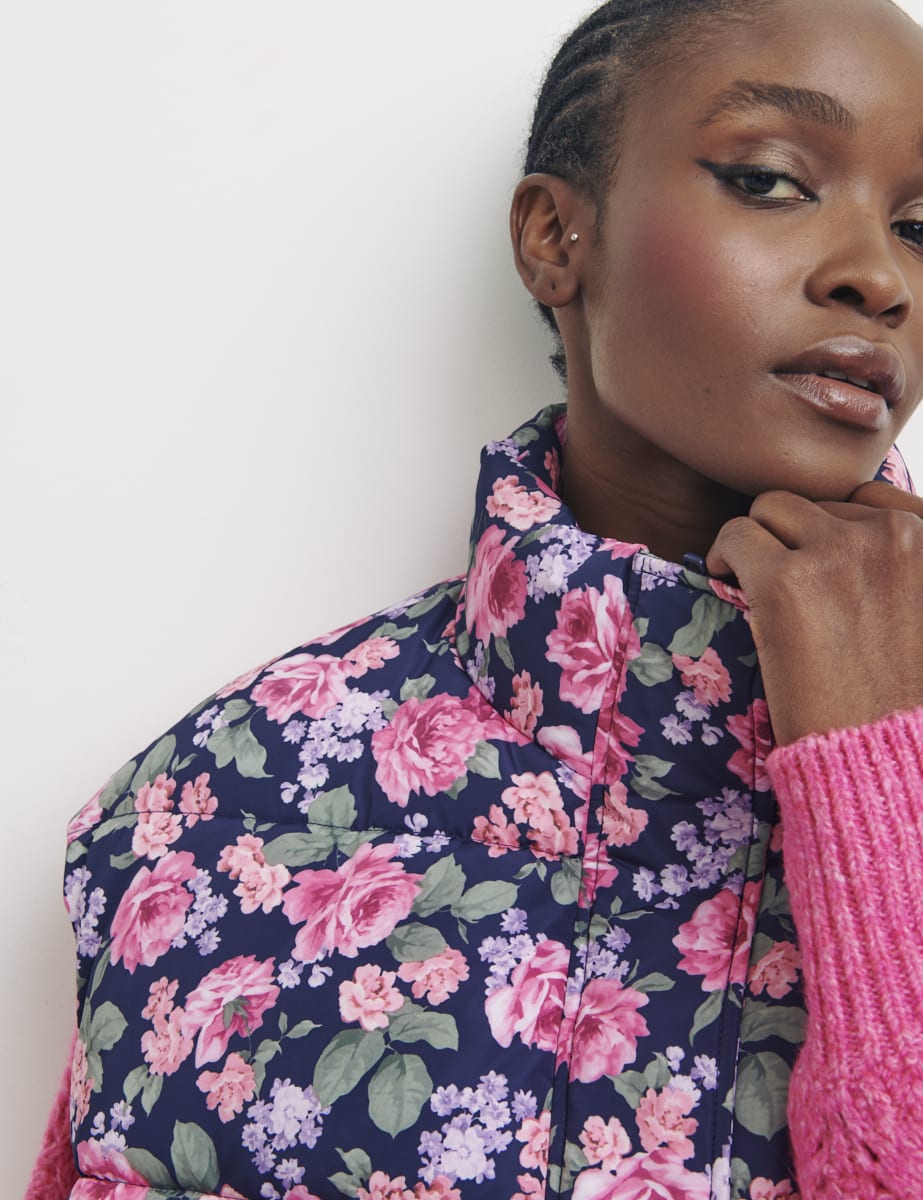 Fearne Cotton Kelly Floral Kelly Quilted Short Gilet