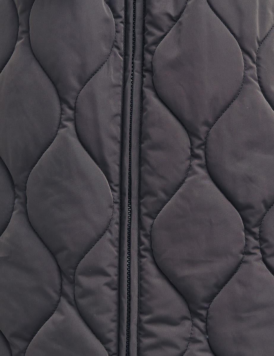 Brown Kate Longline Onion Quilted Gilet