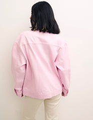 Pink Oversized Denim Jacket