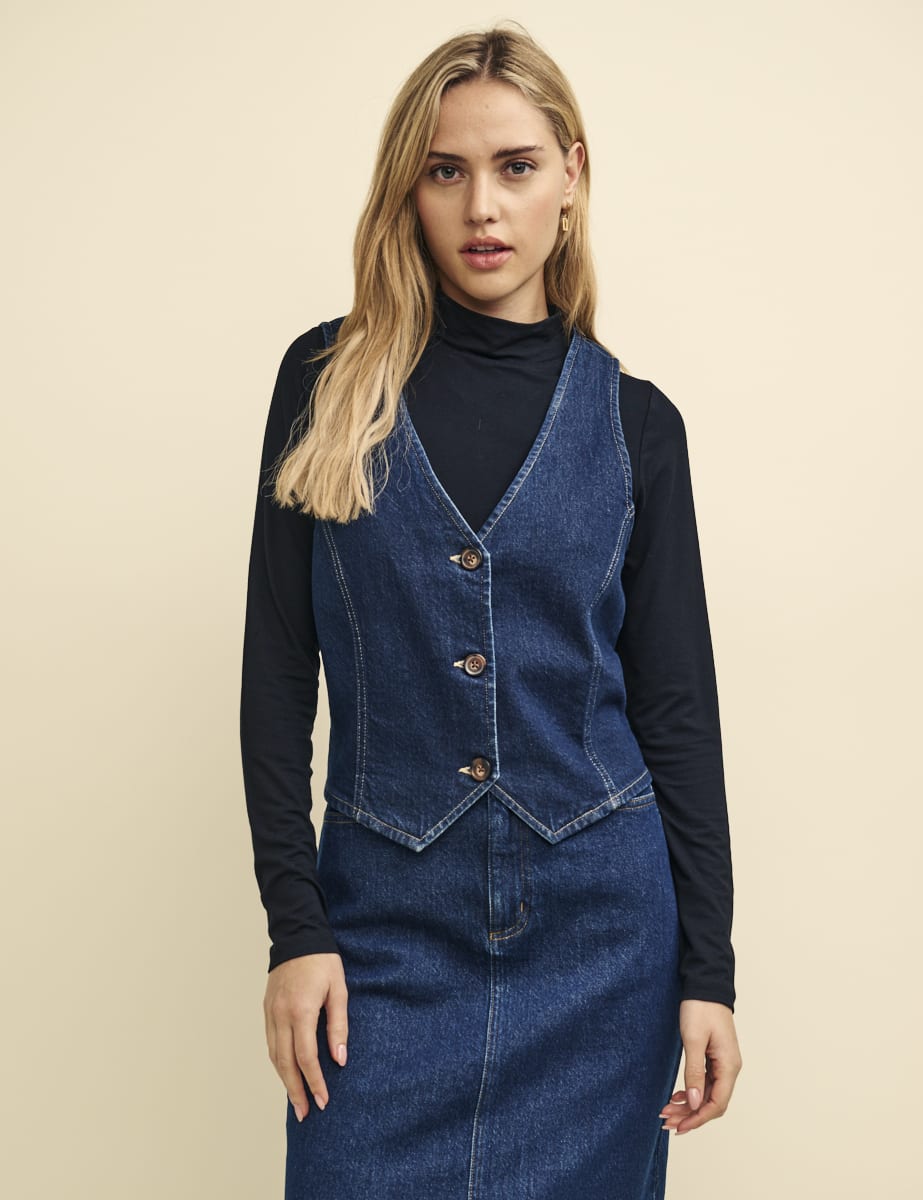 Dark Denim Waistcoat