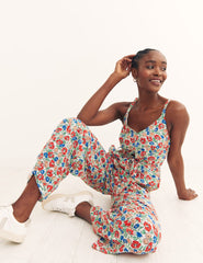 Multi Ditsy Floral Olive Jumpsuit