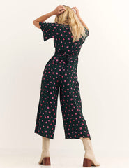 Black Chessie Checkerboard Winnie Jumpsuit
