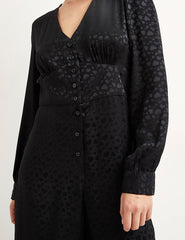 Heart Jaquard Black Siri Jumpsuit