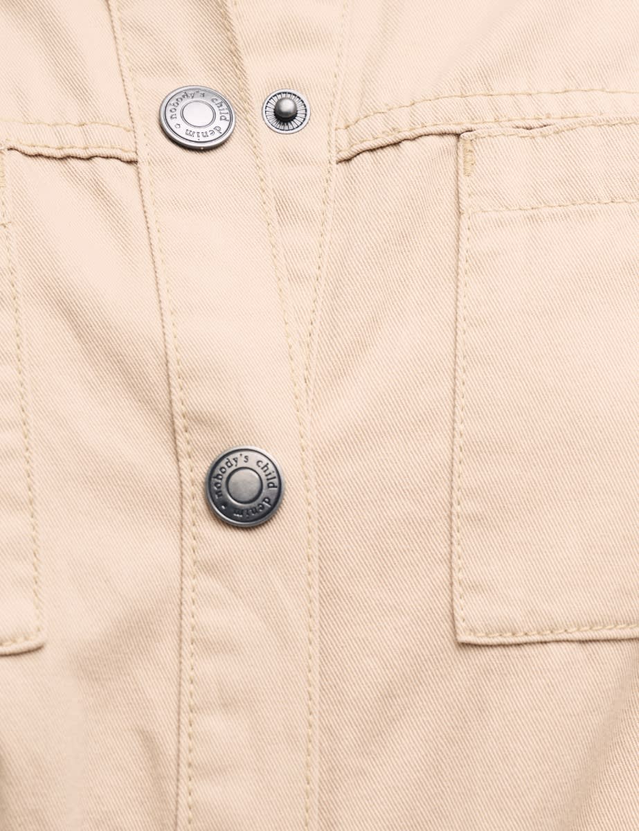 Cream Faith Utility Jumpsuit