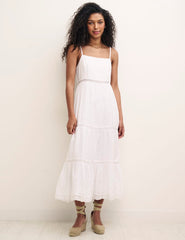 Petite White Sylvia Midi Dress