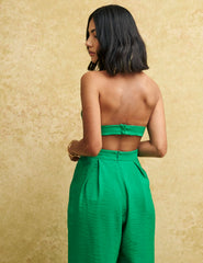 Petite Green Halter Neck Hilary Jumpsuit