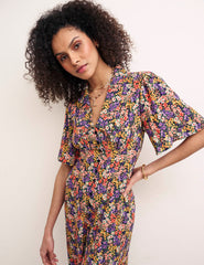 Multi Floral Daisy Jumpsuit