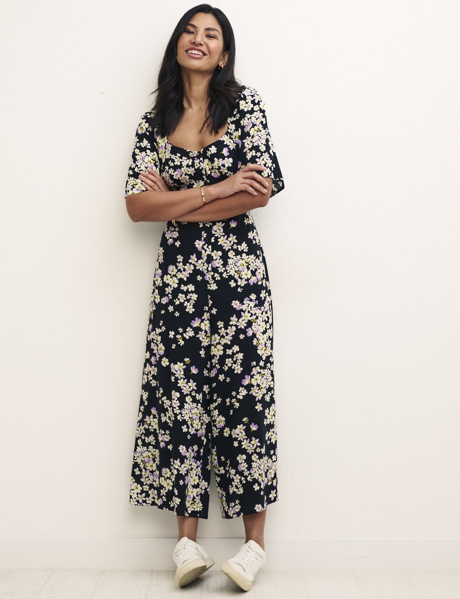 Black Floral Winne Jumpsuit