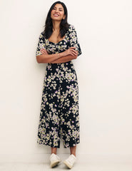 Black Floral Winne Jumpsuit