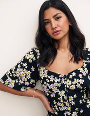 Black Floral Winne Jumpsuit