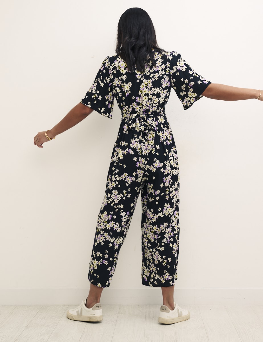 Black Floral Winne Jumpsuit