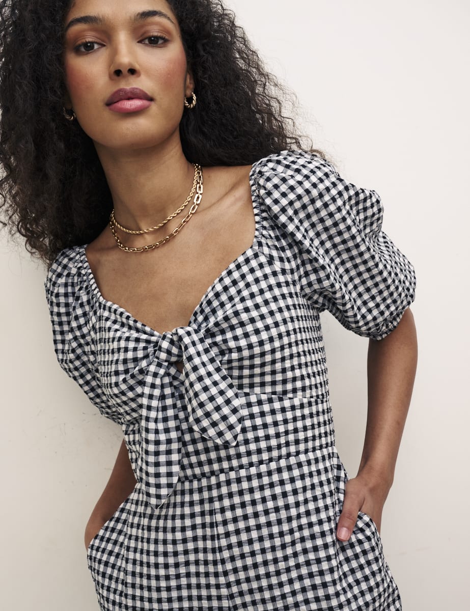 Black & White Gingham Simone Jumpsuit