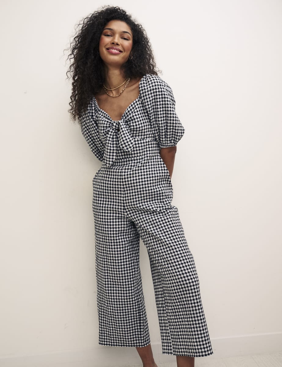 Black & White Gingham Simone Jumpsuit