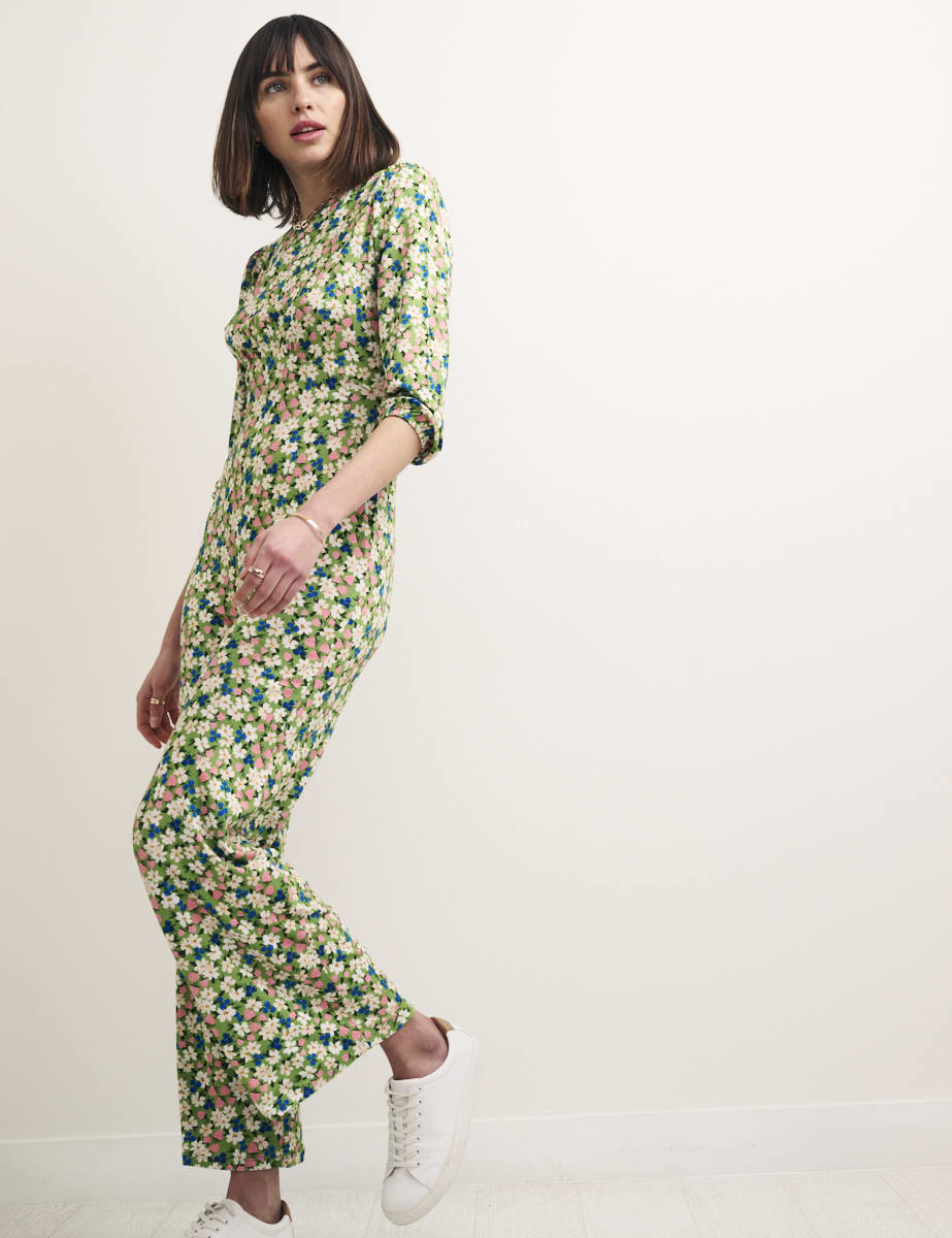 Green Floral Delta Jumpsuit
