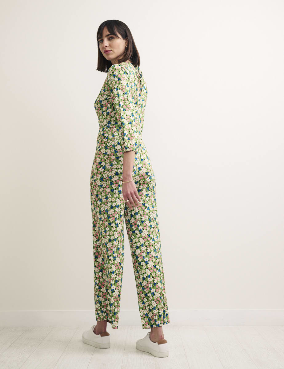 Green Floral Delta Jumpsuit