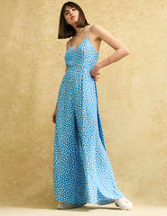 Fearne Cotton Blue Ditsy Daisy Maryana Jumpsuit