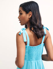 Blue Tie Shoulder Meg Jumpsuit