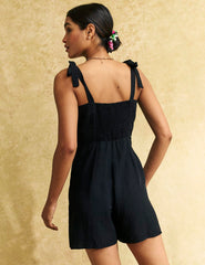 Black Tie Shoulder Meg Playsuit