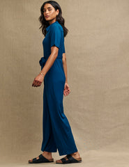 Blue Zip Up Connor Jumpsuit