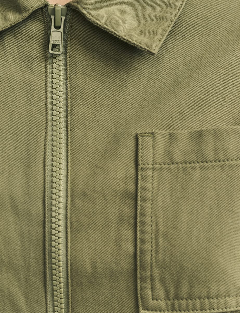Khaki Utility Zip Up Portland Jumpsuit