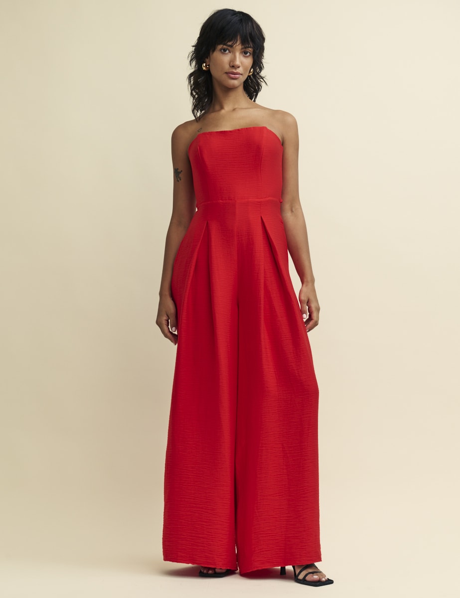 Petite Red Rory Jumpsuit