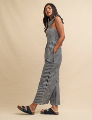 Black Gingham Sleeveless Maya Jumpsuit