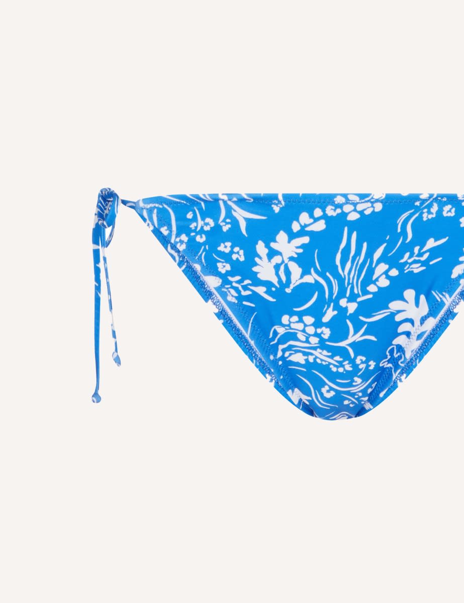 Blue Retro Print Georgia Tie Side Bikini Brief