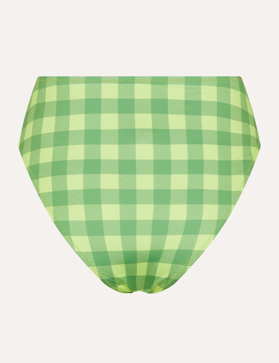 Lime Green Gingham Bikini Bottoms