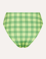 Lime Green Gingham Bikini Bottoms