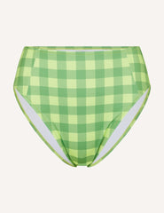 Lime Green Gingham Bikini Bottoms